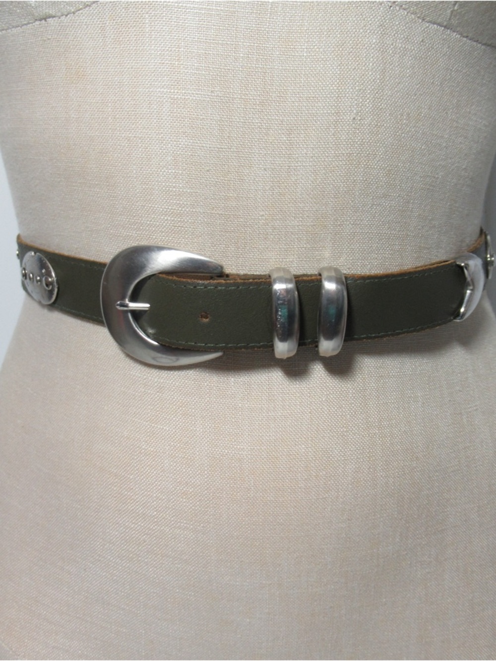 Axcess Western Leather Concho Belt Size Small